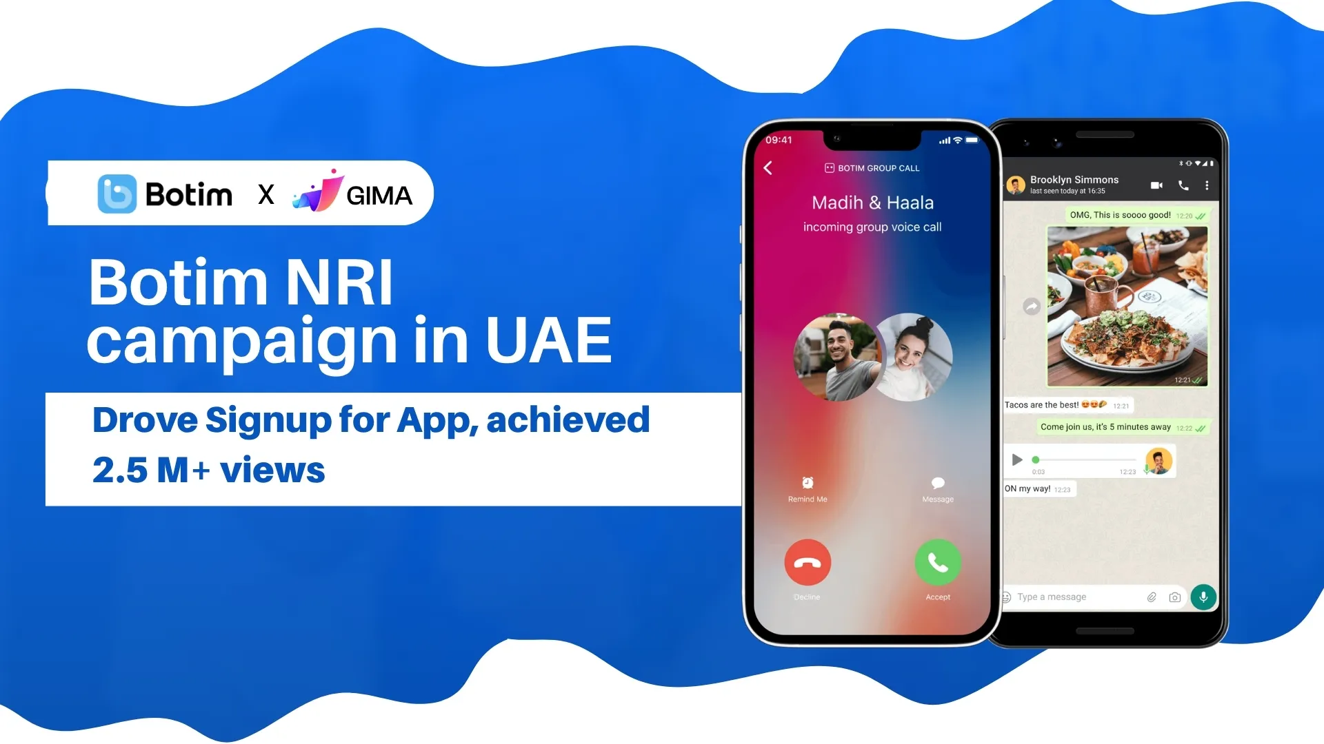 Botim NRI campaign in UAE: Drove Signup for App, achieved 2.5 M+ views