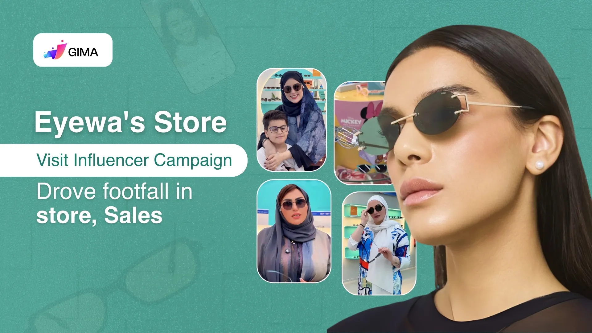 Eyewa's Store Visit Influencer Campaign in KSA: Drove footfall in store, Sales
